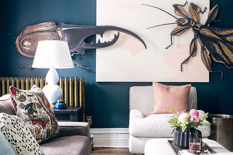 DIY Huge Insect Art | Making it Lovely's One Room Challenge Den